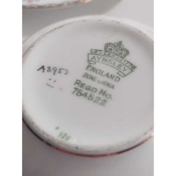 Aynsley England  Pagoda Pattern by John Aynsley Double HANDLE Soup Sets (2) - Picture 12 of 16